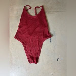 Aerie, swimsuit, one piece, medium, crimson, sexy, stretchy
